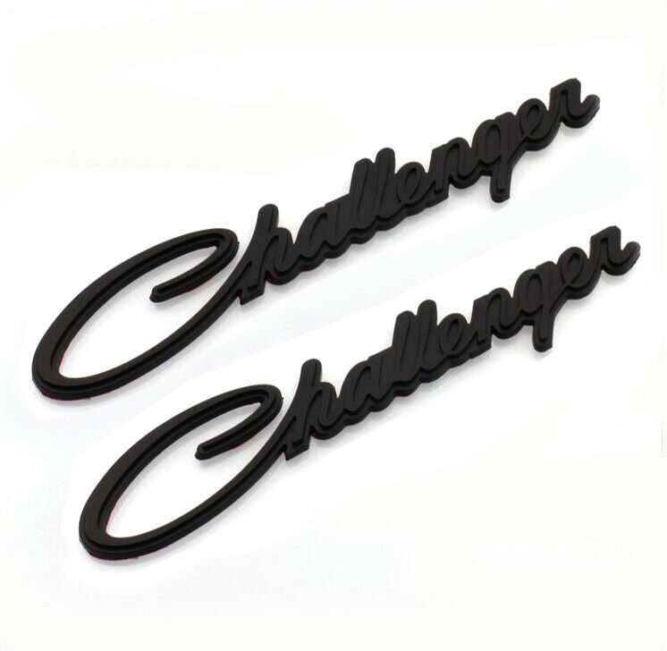 2x Black Challenger Emblems badge Decal Replacment for Chrysler New Genuine L