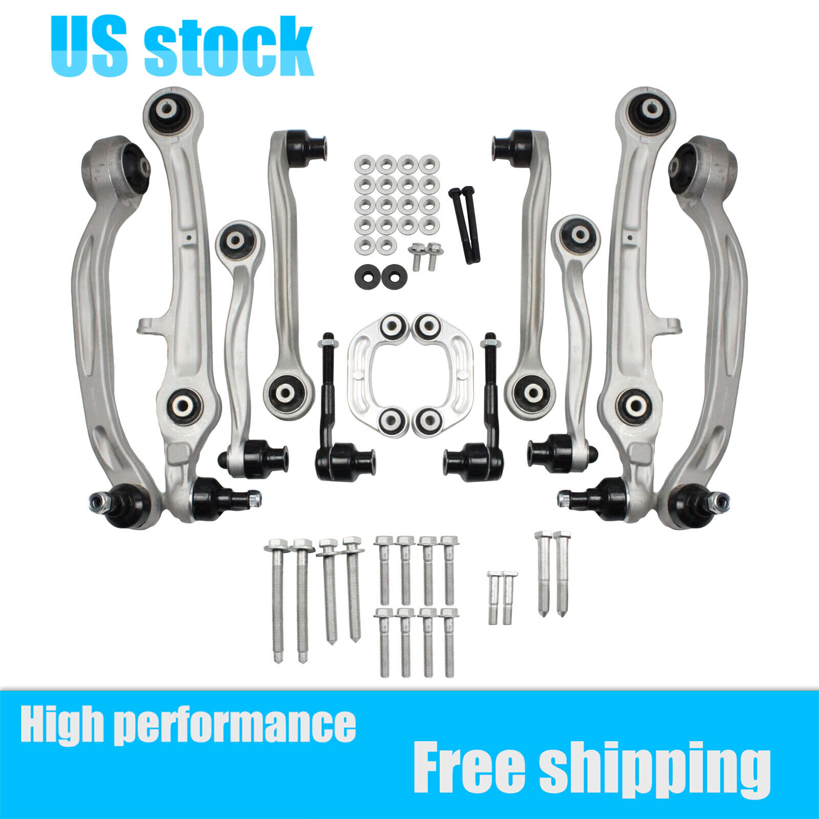 Fits Audi A6 A6 Quattro S6 Control Arm Ball Joint Tie Rod Sway Bar Kit Set of 12