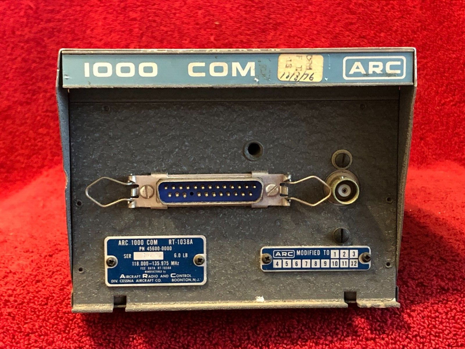 ARC 1000 COM RT-1038A P/N 45600-0000 CESSNA