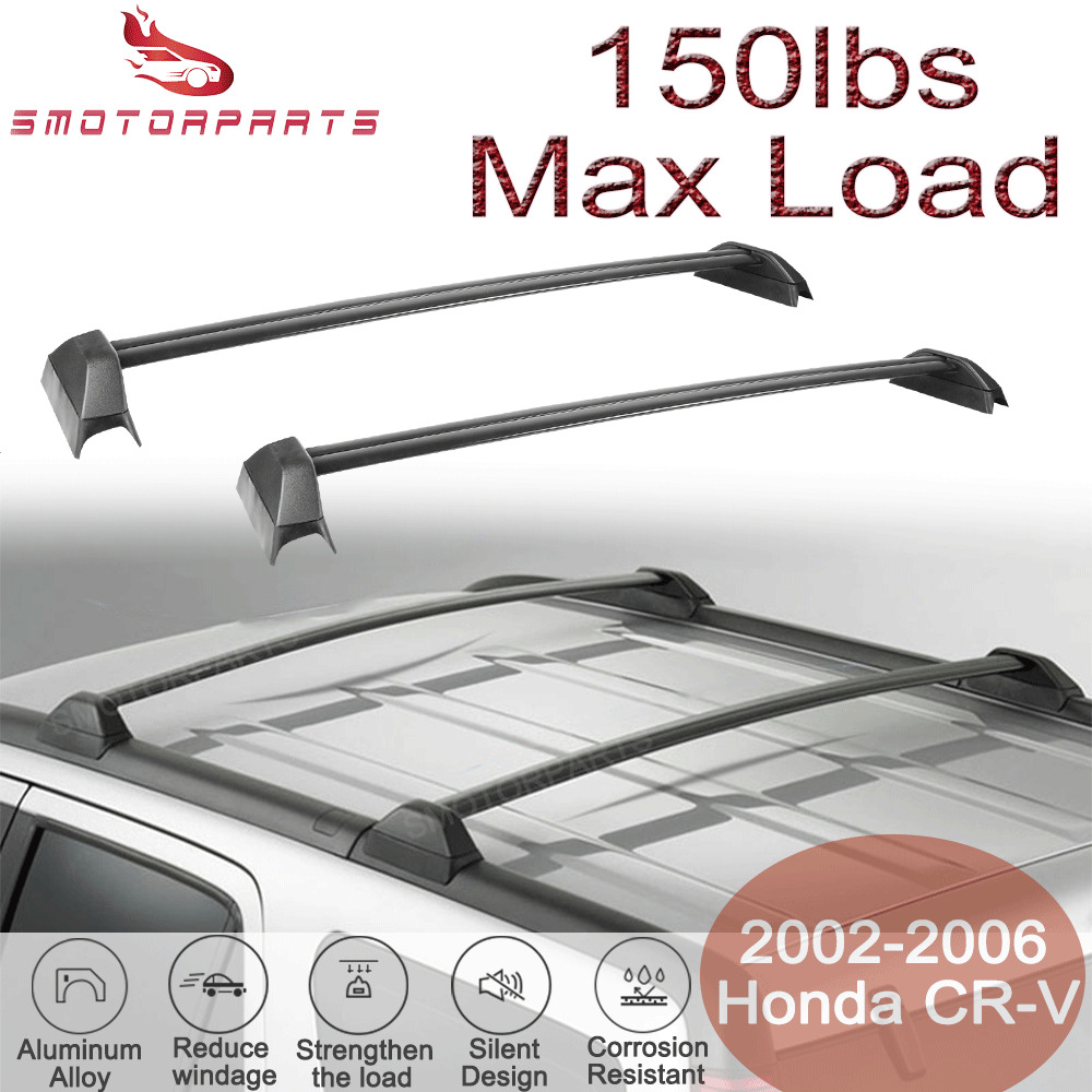 For 02-06 Honda CRV CR-V Pair Roof Rack Cross Bar Aluminum Alloy Luggage Carrier