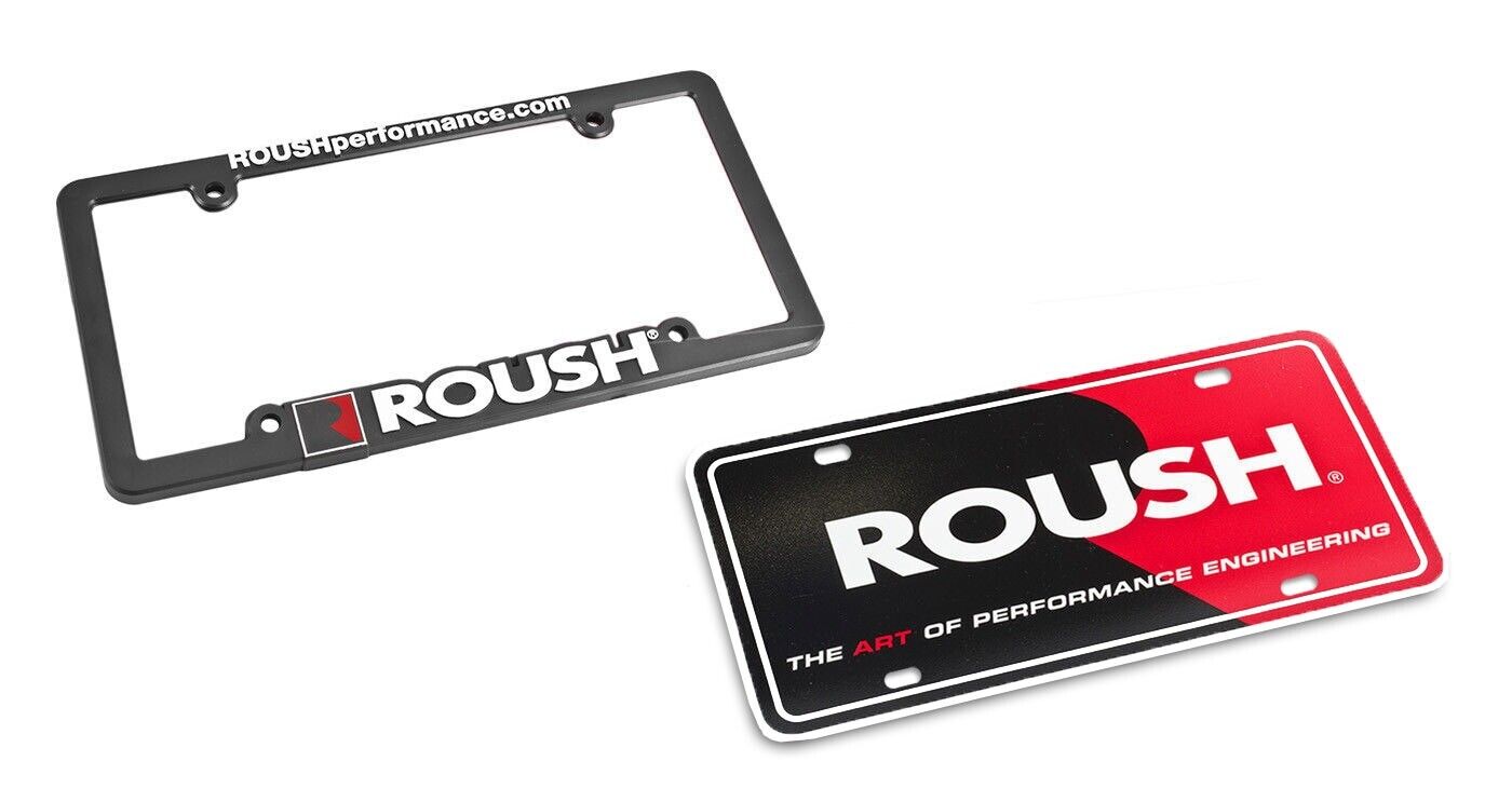 Mustang F-150 RS1 RS2 RS3 Roush Performance Front Rear License Plate & Frame