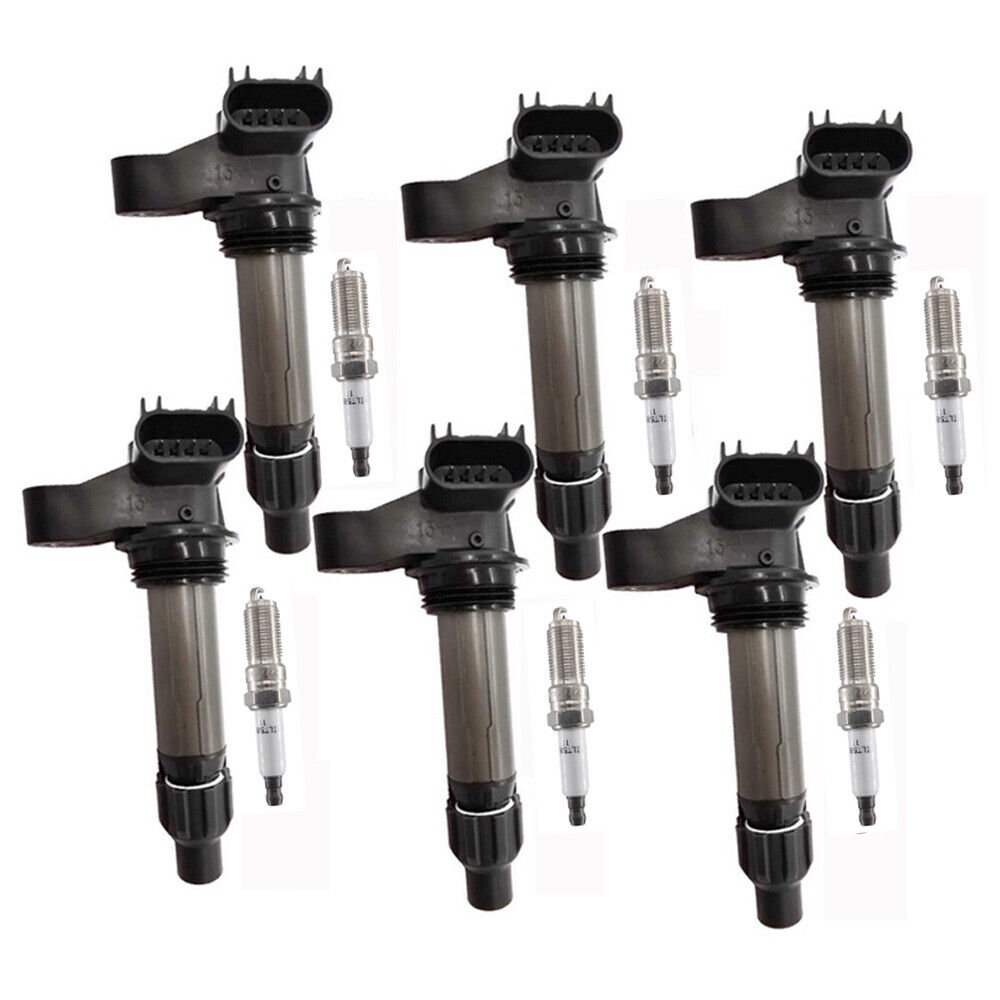 6pcs Ignition Coils + 6pcs Spark Plugs Kit for Cadillac CTS SRX XTS ATS 3.0 3.6L