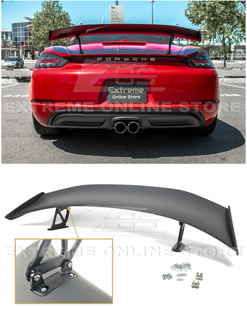 GT4 Style Rear Trunk Lid Wing Spoiler For 17-Up Porsche 718 Cayman & Boxster