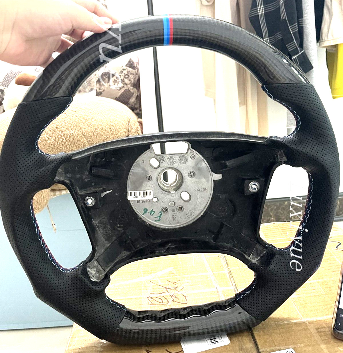 Real Carbon Fiber Flat Steering Wheel Suitable For BMW E39 E83 E38 3 5 7 Series