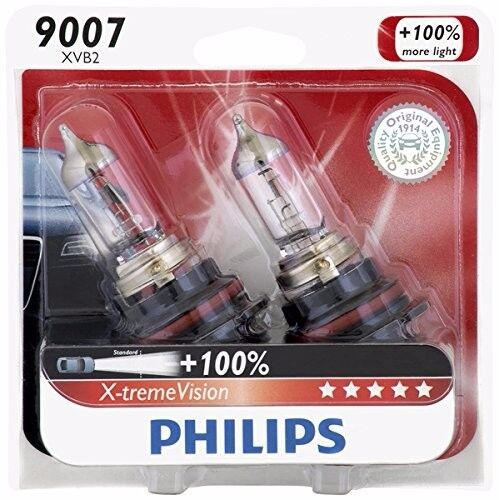  2x Philips 9007 HB5 X-tremeVision Upgrade Headlight 100% More Light Bulb 65W