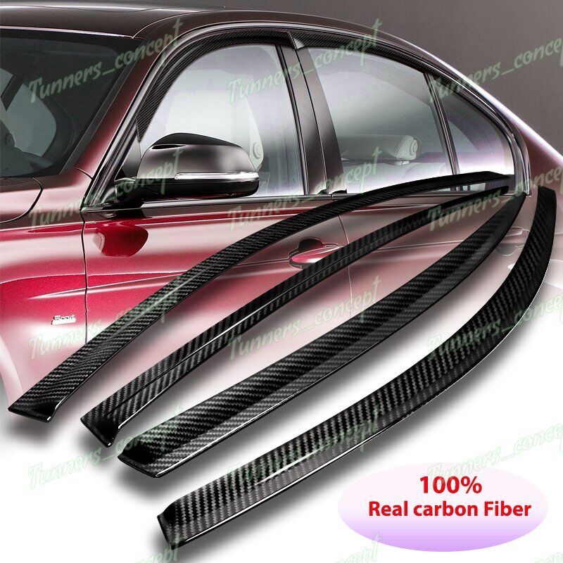 Real Carbon Fiber For 2012-2018 BMW F30 3-Series Sun Shield Window Visor 4pcs