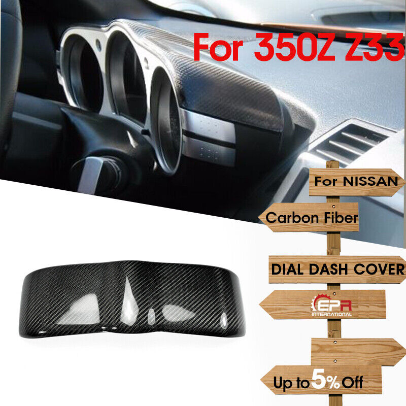 Carbon Fiber Dial Dash Cover Trim Interior Craft Parts For Nissan 350Z Z33
