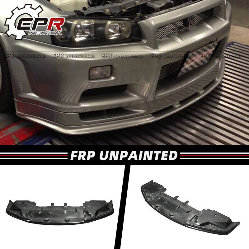 FRP OE Front Bumper Lip w/Undertray For NISSAN Skyline R34 GTR Bodykit Unpainted