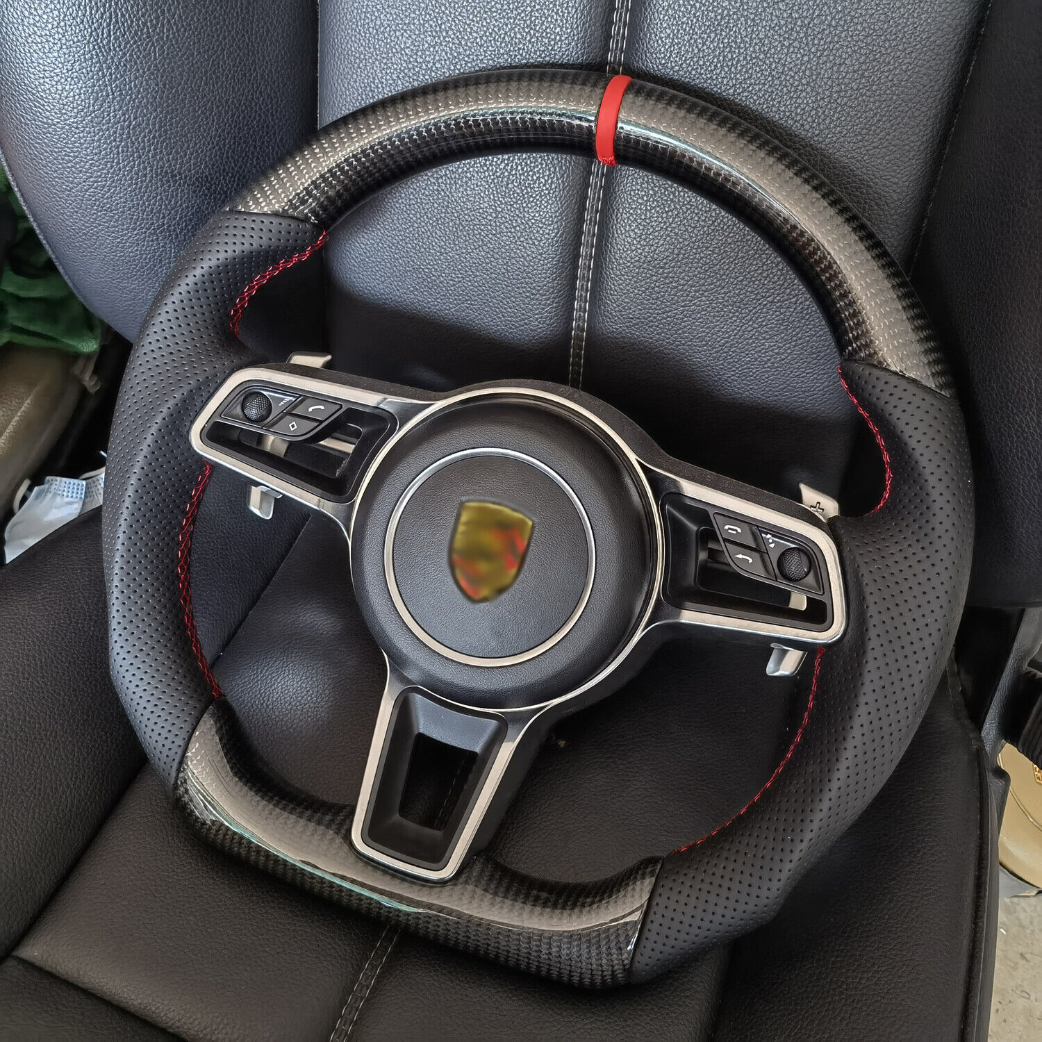 Carbon Fiber Steering Wheel For Porsche 911 GT3 Boxster Cayman Panamera Macan