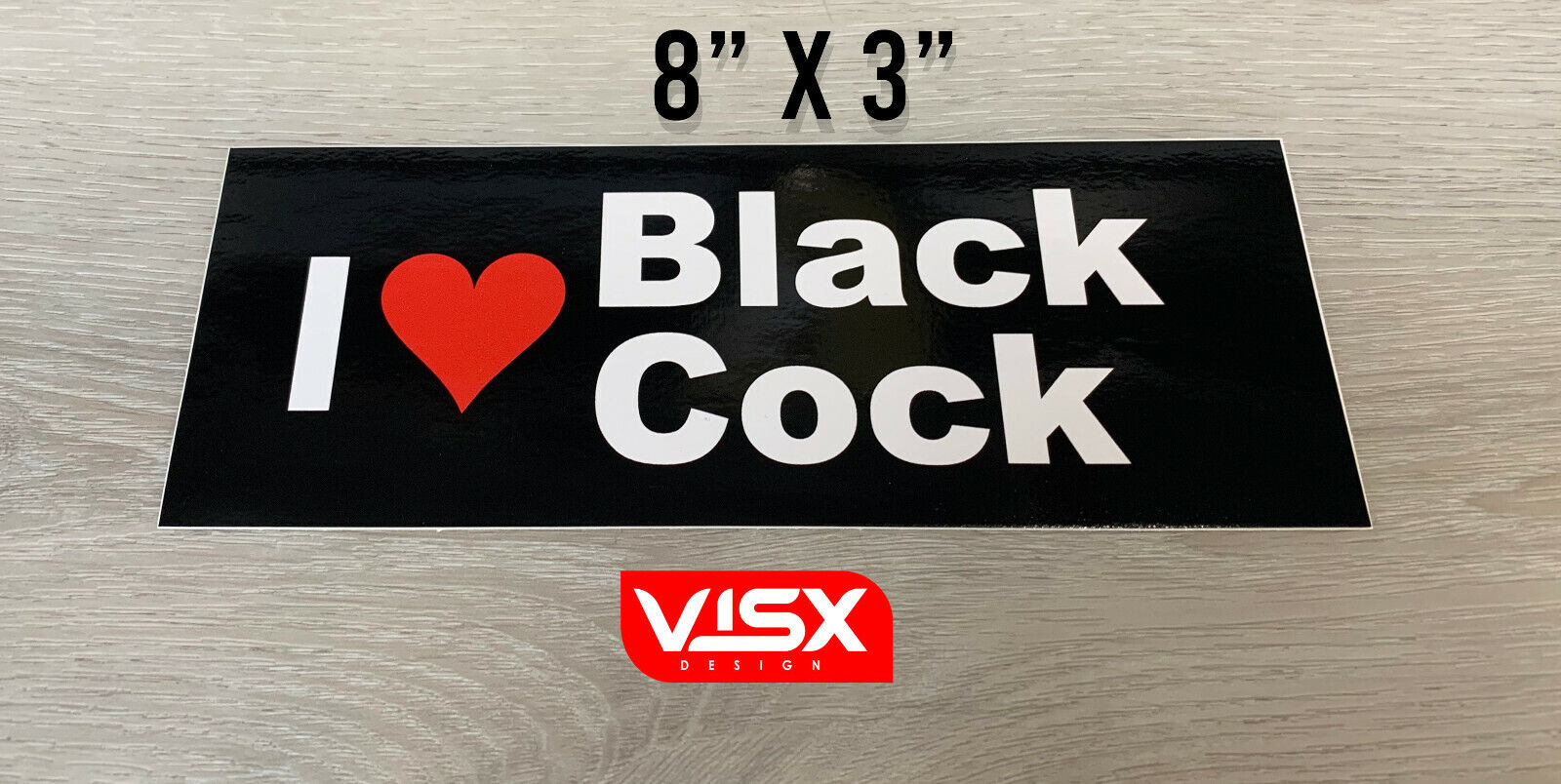 i Love black Cock dick Bumper Sticker funny lbgtq queer JDM adults meme prank