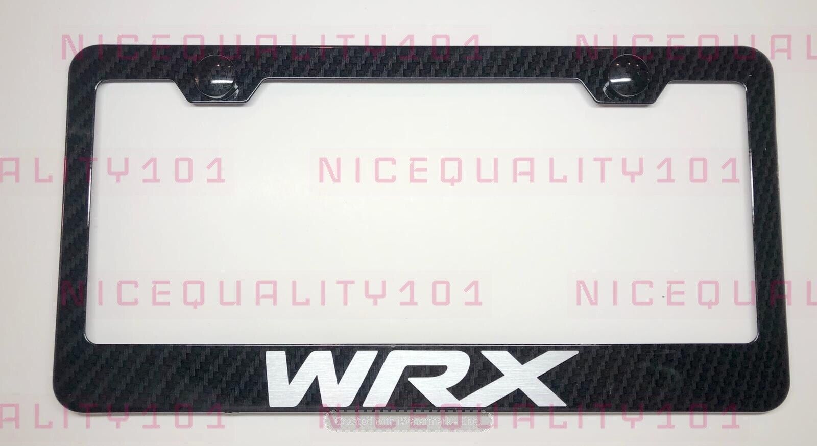 WRX 100% Carbon Fiber Style Stainless Steel Metal License  Frame Holder