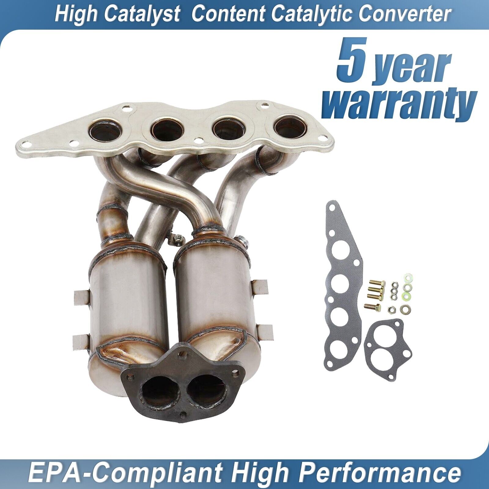 Highflow For Mitsubishi Galant 2.4L Manifold Catalytic Converters 2004 - 2012