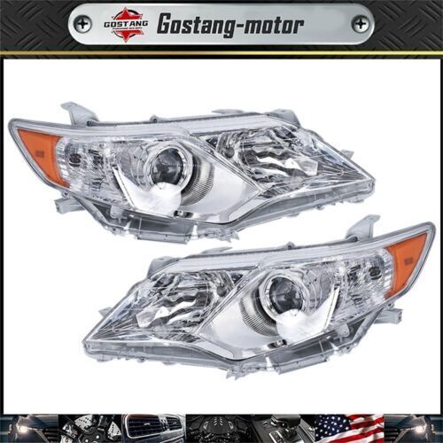 For 2012-2014 Toyota Camry Headlights Headlamps Assembly Driver+Passenger Pair