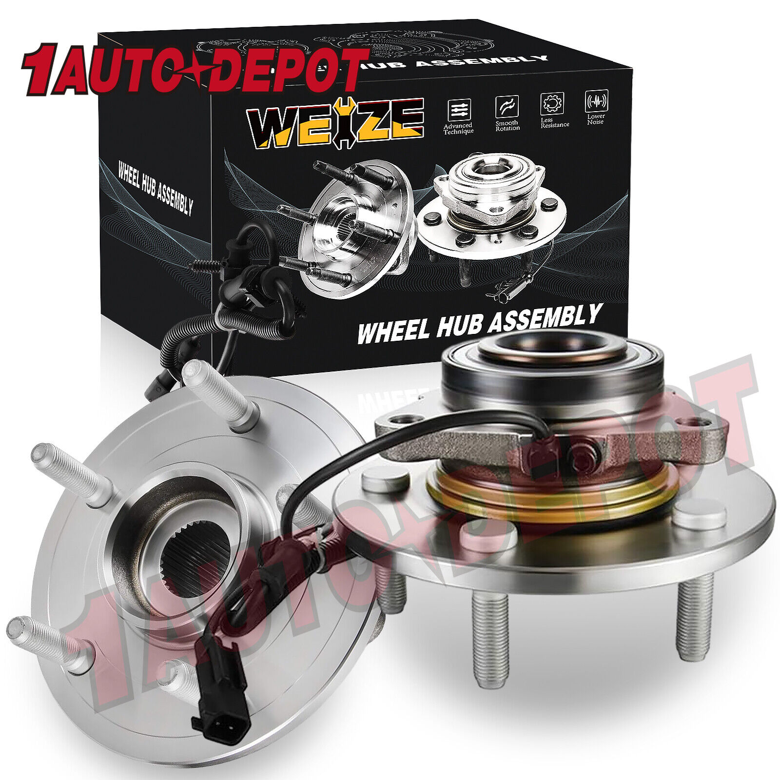 2x Front Wheel Bearing and Hubs Assembly Set for Ram 1500 2012-2018 1500 Classic
