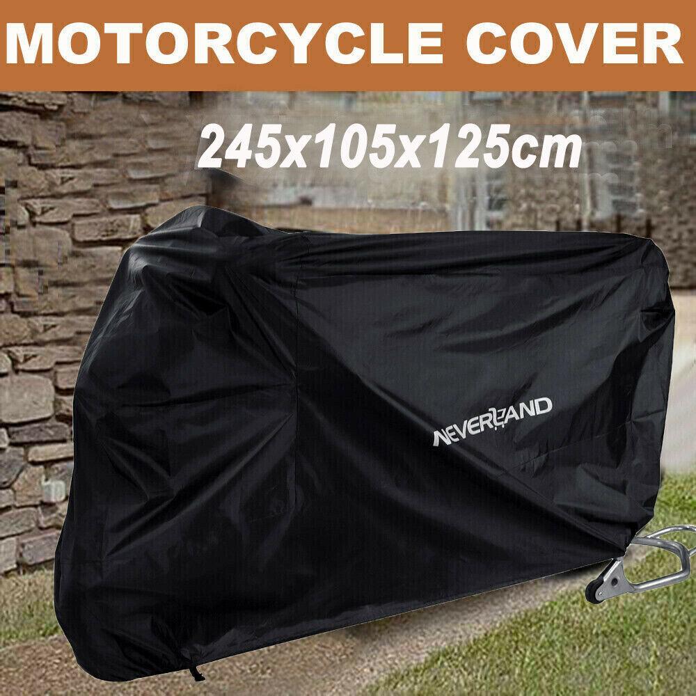 NEVERLAND XL Motorcycle Cover Bike Scooter Waterproof Snow Dust Sun UV Protector