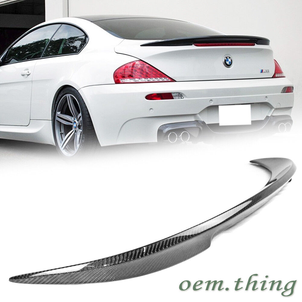 09-10 Fit FOR BMW E63 6-Series Facelift Coupe V Style Trunk Spoiler Wing Carbon