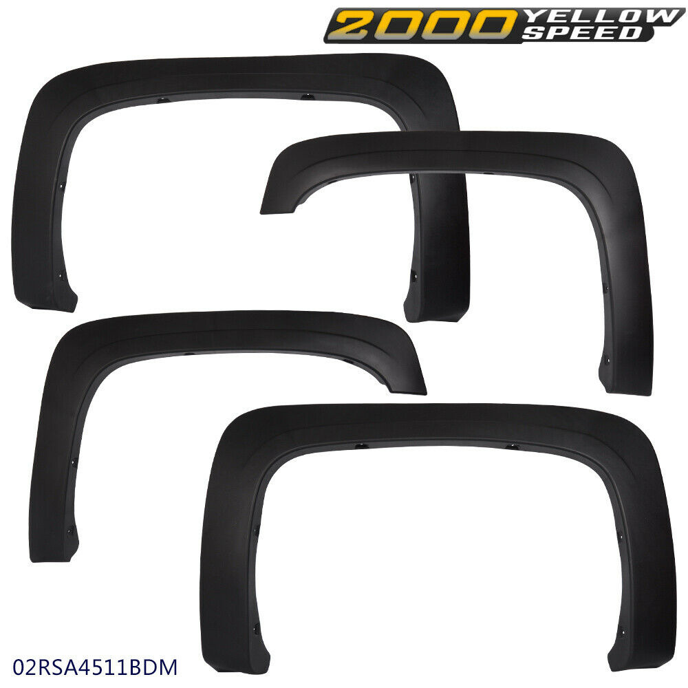 Factory Style Fender Flares Fit For 07-13 Chevy Silverado 1500/2500HD/3500HD 4PC