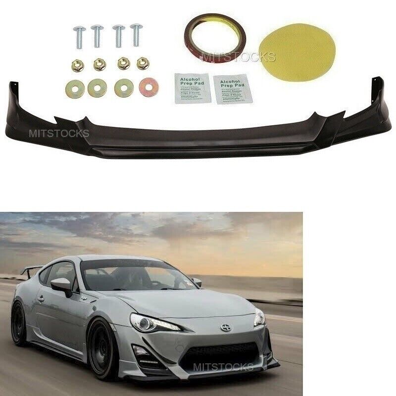 Fits 13-16 Scion FR-S FRS RS Style ADD-ON Front Bumper Lip Spoiler Body Kit PU