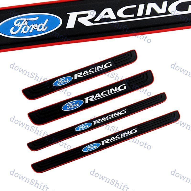 For Ford Racing Protector Sill Scuff Panel Cover Door Decal 3D Anti Scratch 4PCS