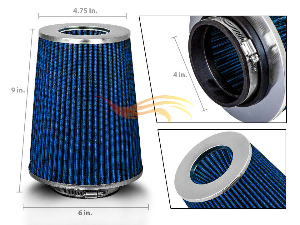 4 Inches 102 mm Cold Air Intake Cone Truck Long Filter 4\