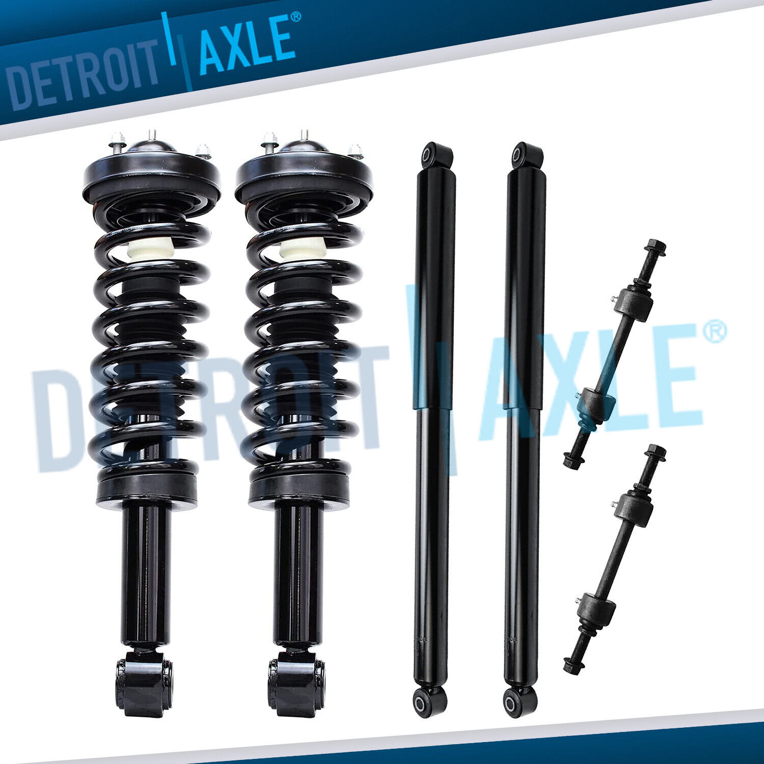 Front & Rear Struts + Shock Absorbers + Sway Bars for 2009-2013 Ford F-150 4WD