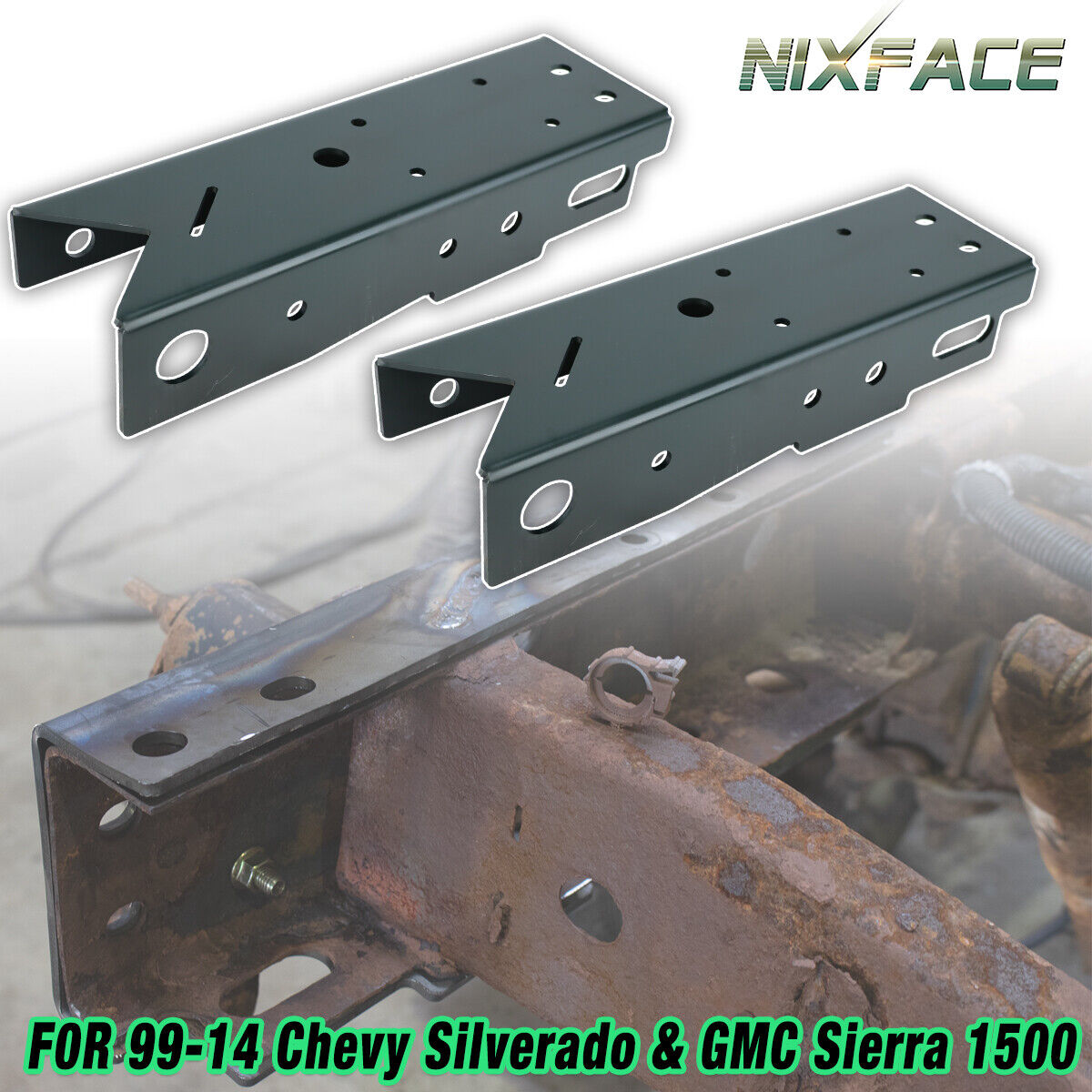 2pcs Rear Frame Repair Section for 1999-2014 Chevy Silverado & GMC Sierra 1500