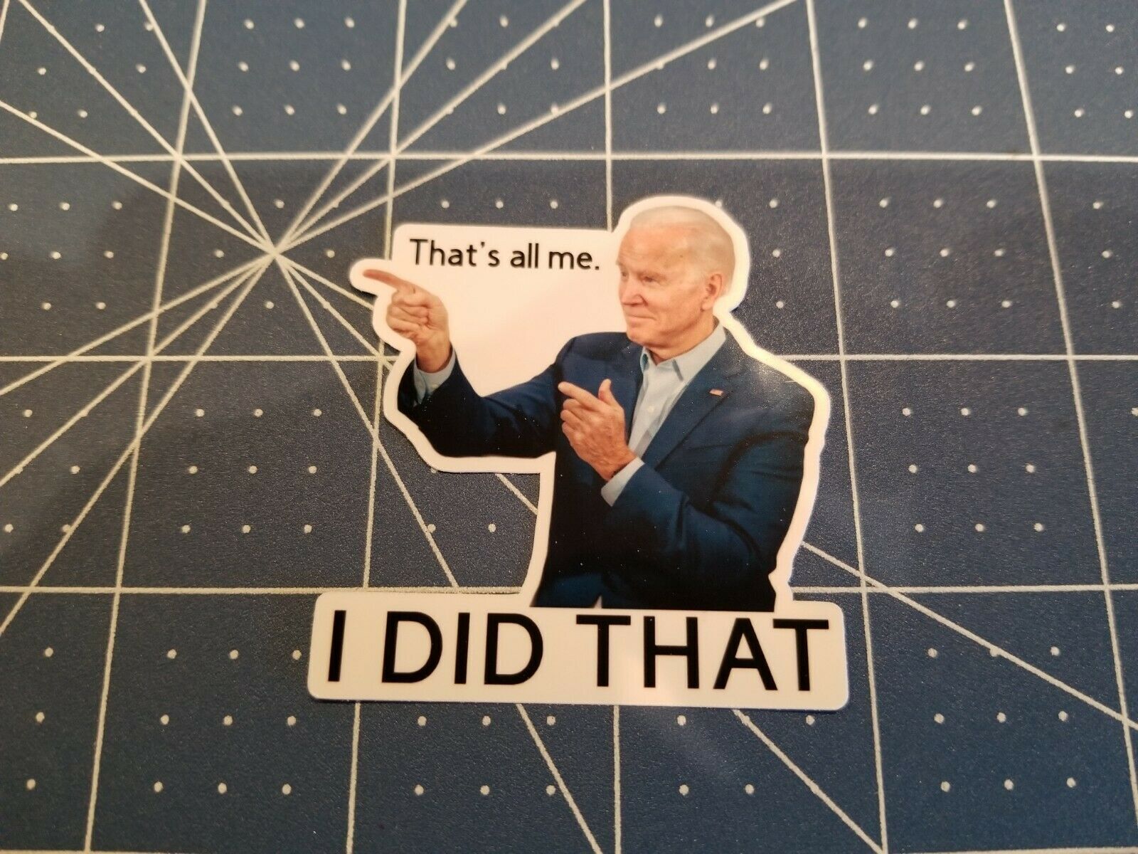 100 PCS JOE BIDEN FUNNY STICKER THAT\'S ALL ME I DID THAT. (POINTED TO YOUR LEFT)
