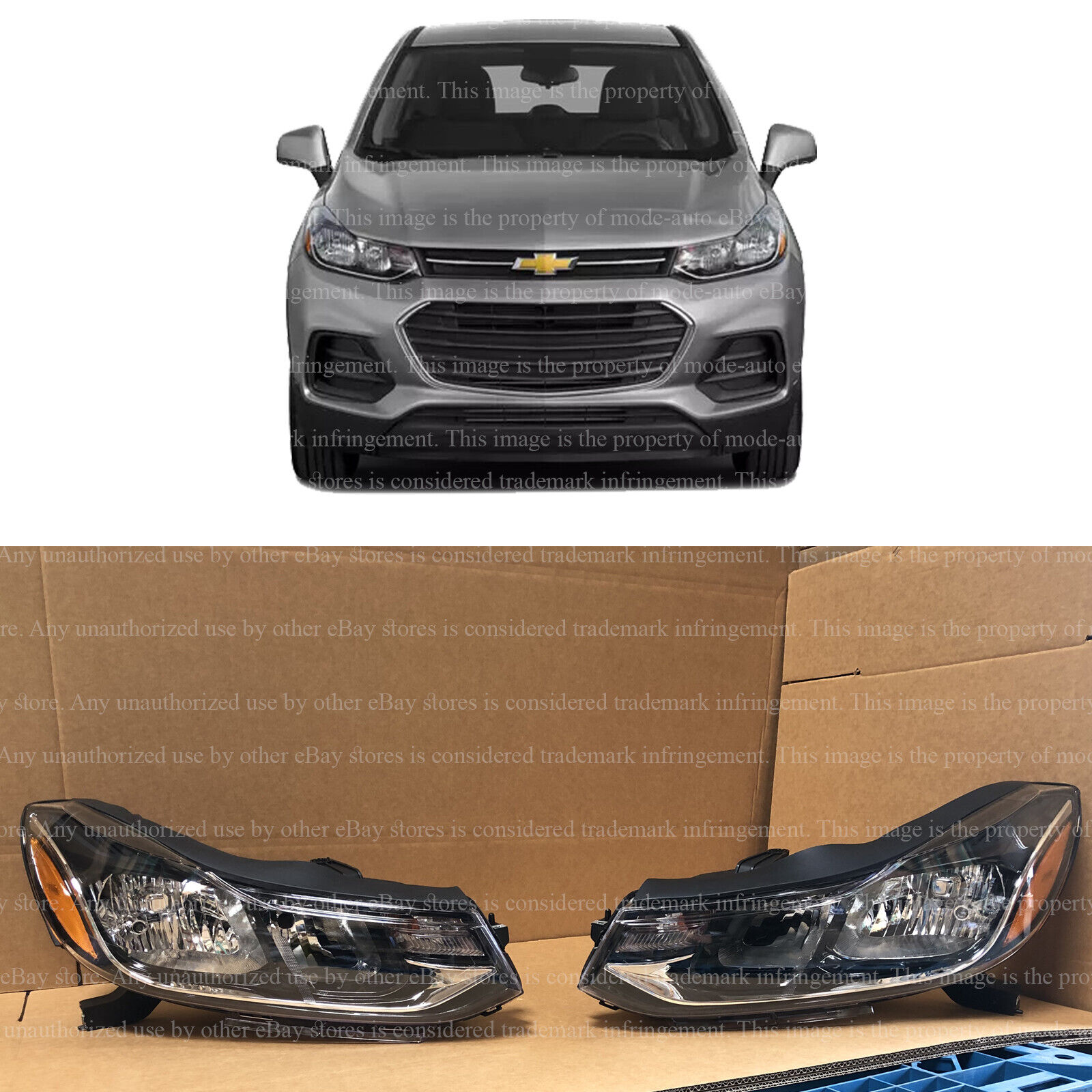  Front Headlight Replacement For 2017 2018 2019 2020 Chevrolet Trax Halogen 2pcs