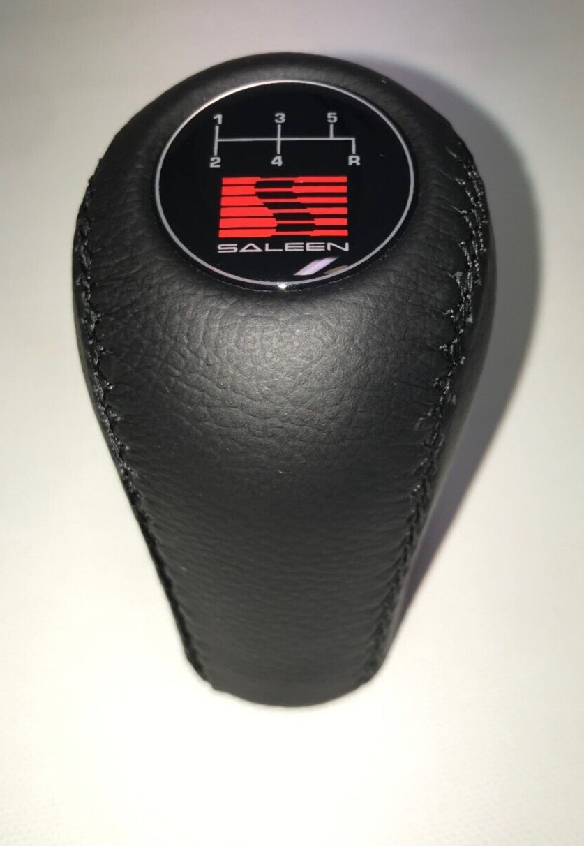 FORD MUSTANG SALEEN Cobra 1979-2004 Genuine Leather Black Handmade Shift Knob