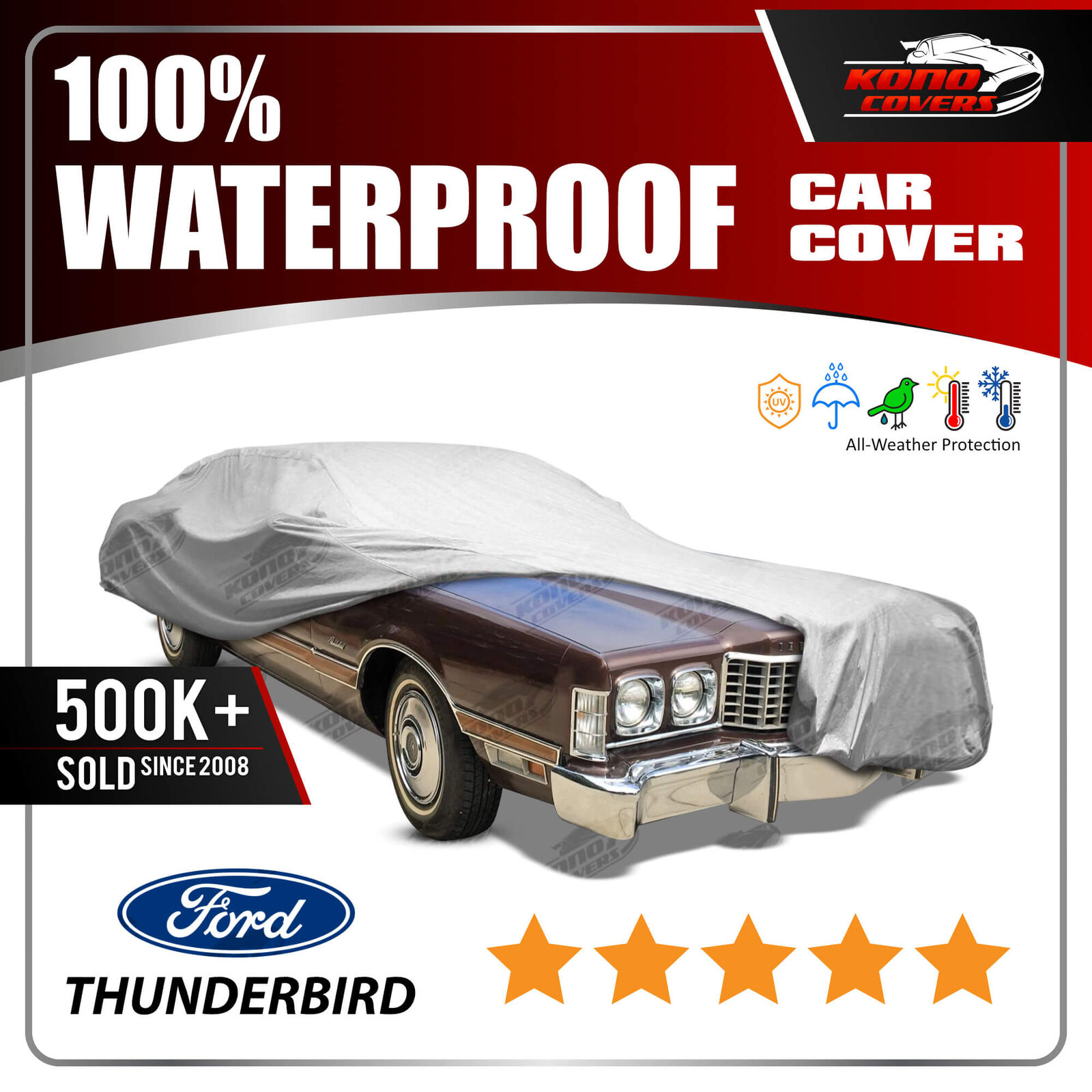 Ford Thunderbird 6 Layer Waterproof Car Cover 1971 1972 1973 1974