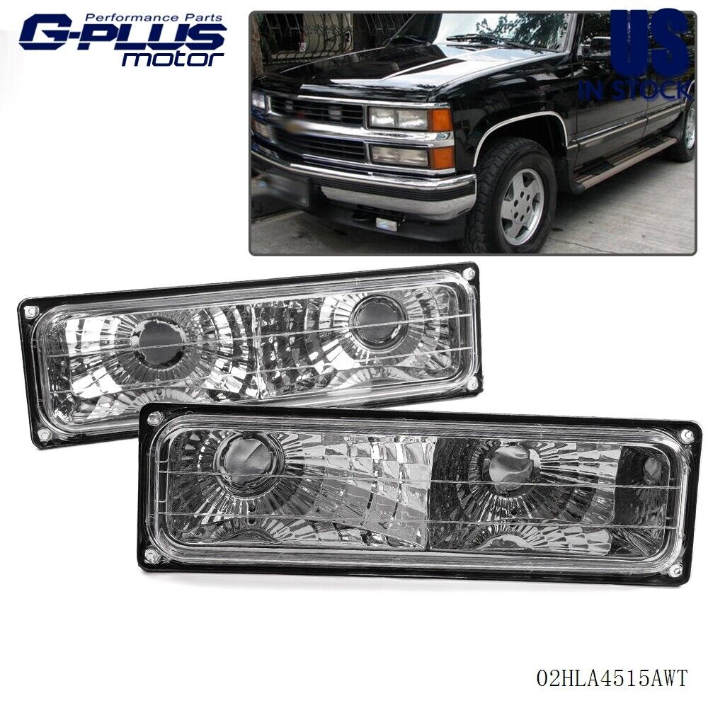 Bumper Parking Lights Turn Signal Lamps Fit For Chevy Silverado Pickup 1994-1998