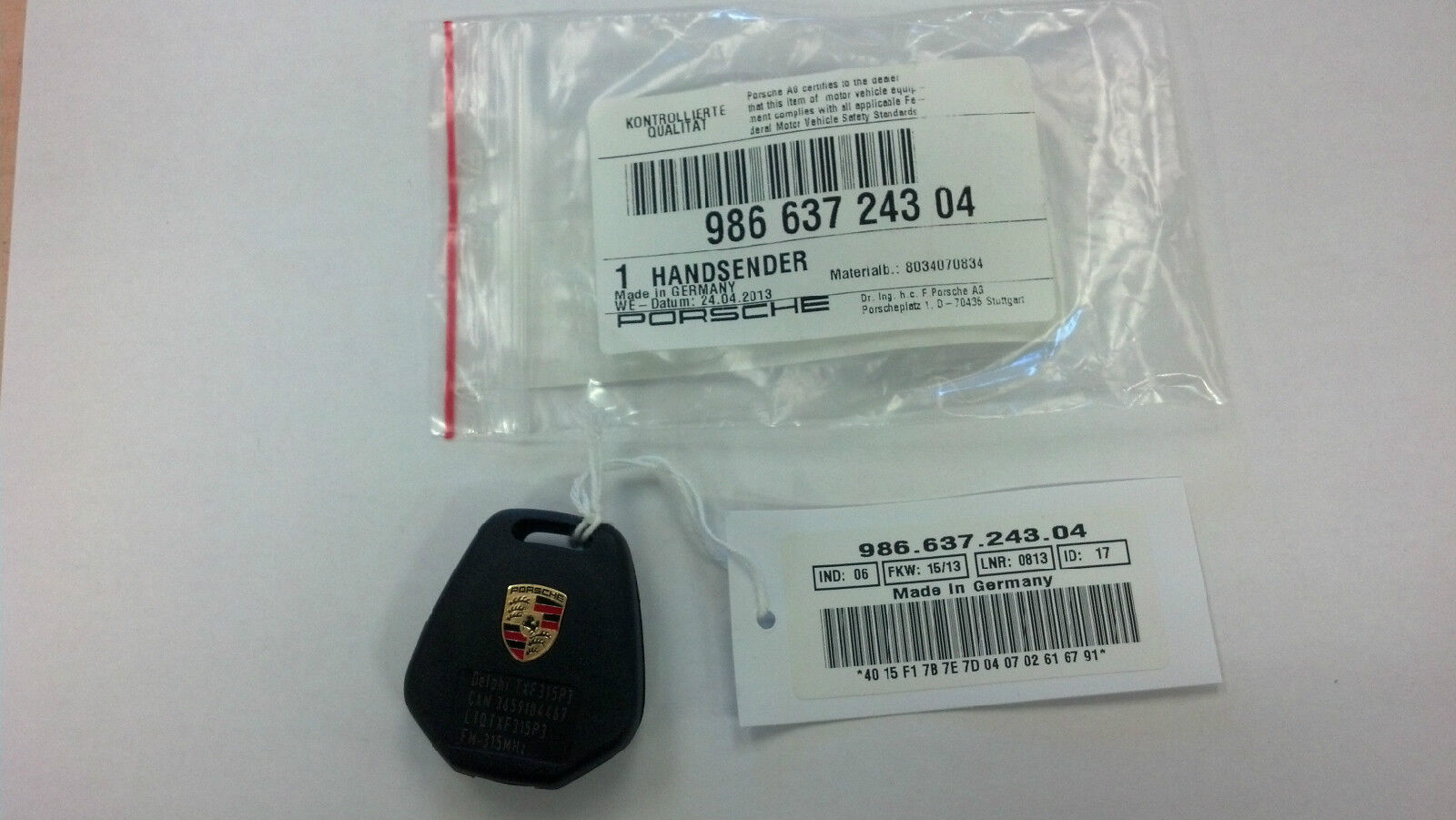 Porsche Boxster 1998-2000 key remote