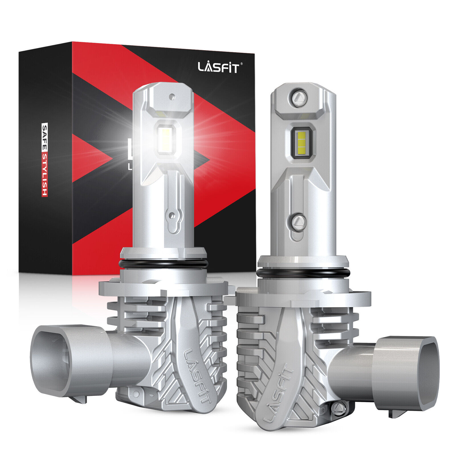 LASFIT 9145 9140 H10 LED Fog Driving Light Bulbs Super White 4000LM 6000K 40W 2X