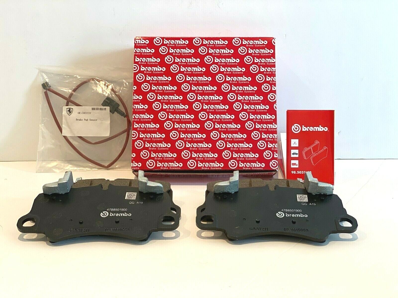 Ferrari 488 Front Brake Pad Kit With Wear Sensors