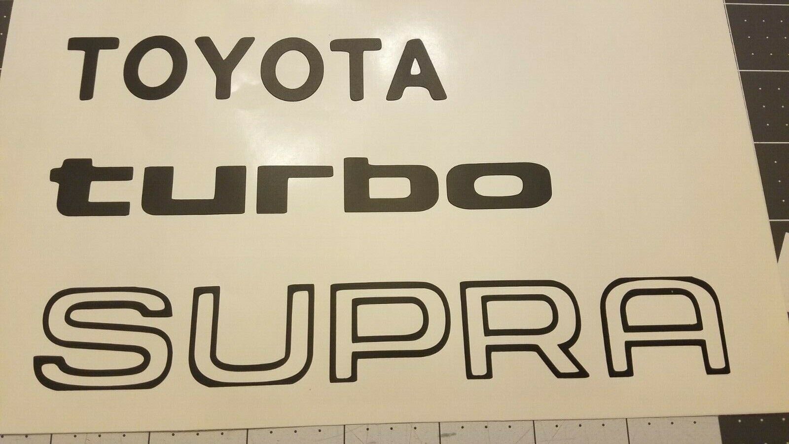MK3 Toyota Supra Complete Rear Trim Badge Replica Vinyl Sticker
