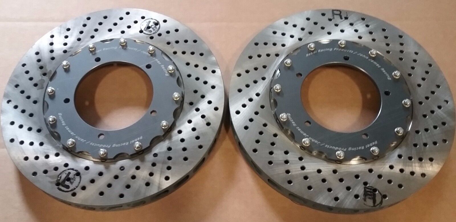 Porsche 911 930 RSR Front Brake Rotors 2 piece with hats and hardware