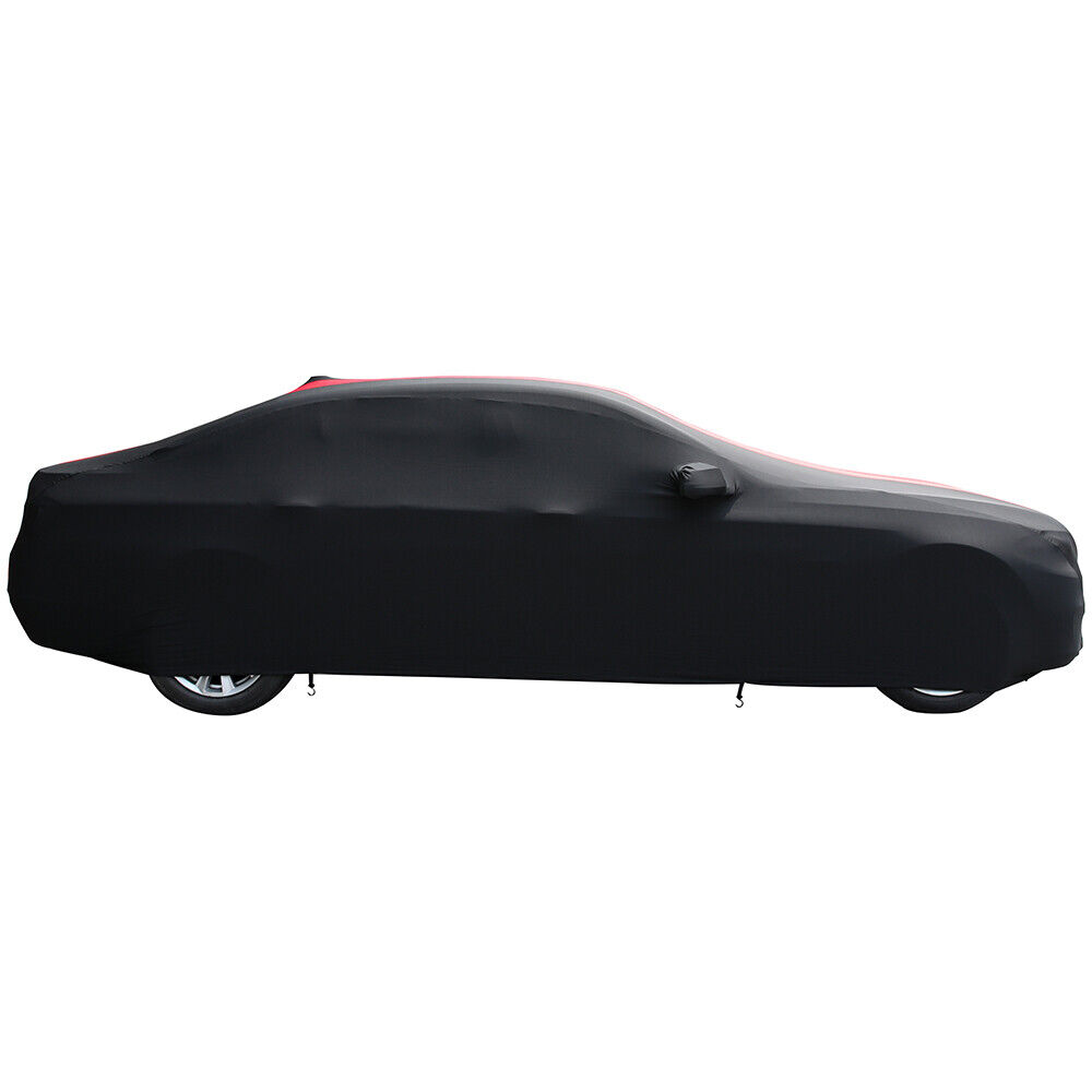 For Mercedes Benz SLR Mclaren Car Cover Satin Stretch Dust Proof Grey/Red Stripe