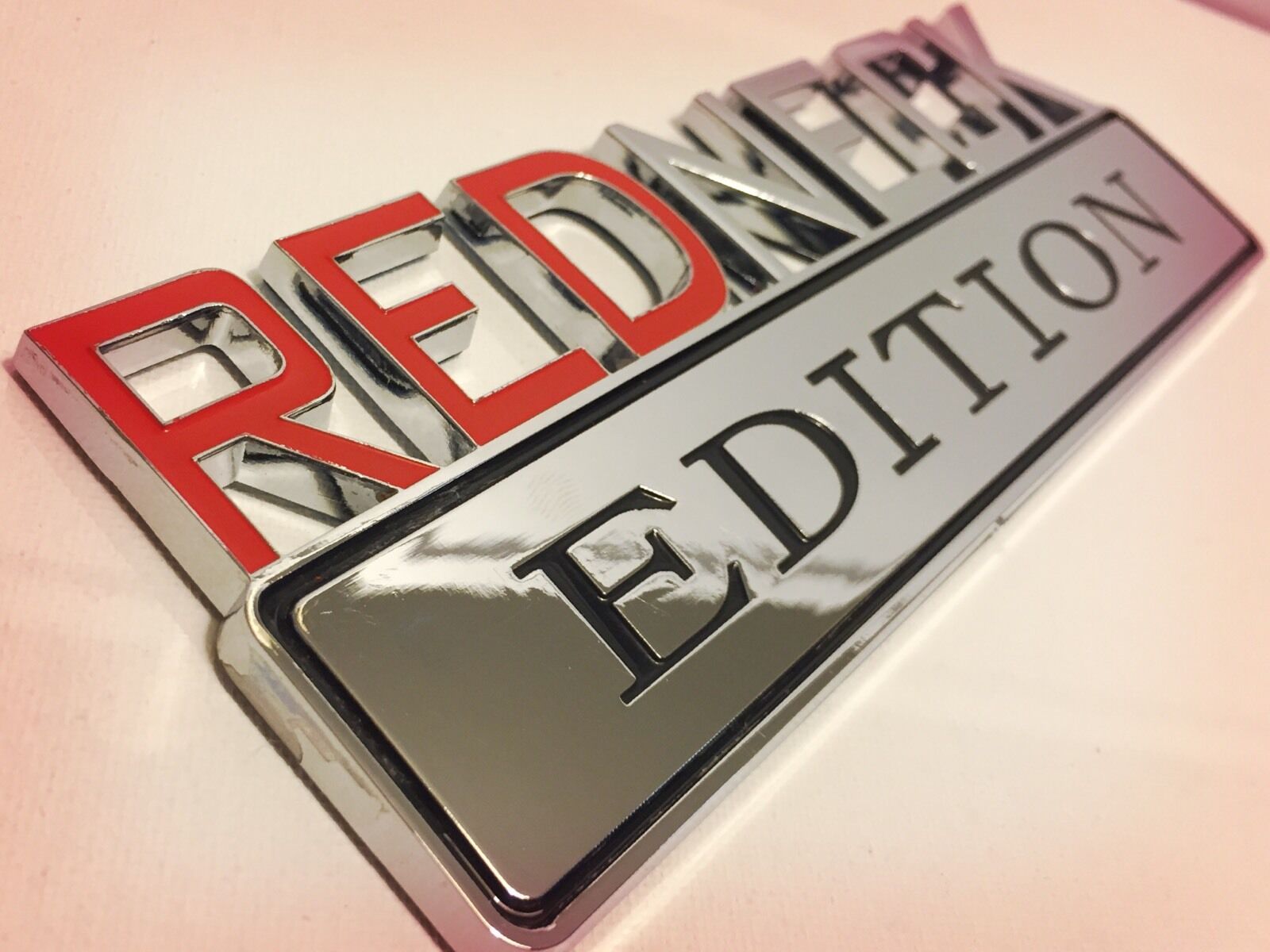 1000% REDNECK EDITION EMBLEM lift gate 3D CAR TRUCK LOGO DECAL SIGN RED NECK 01