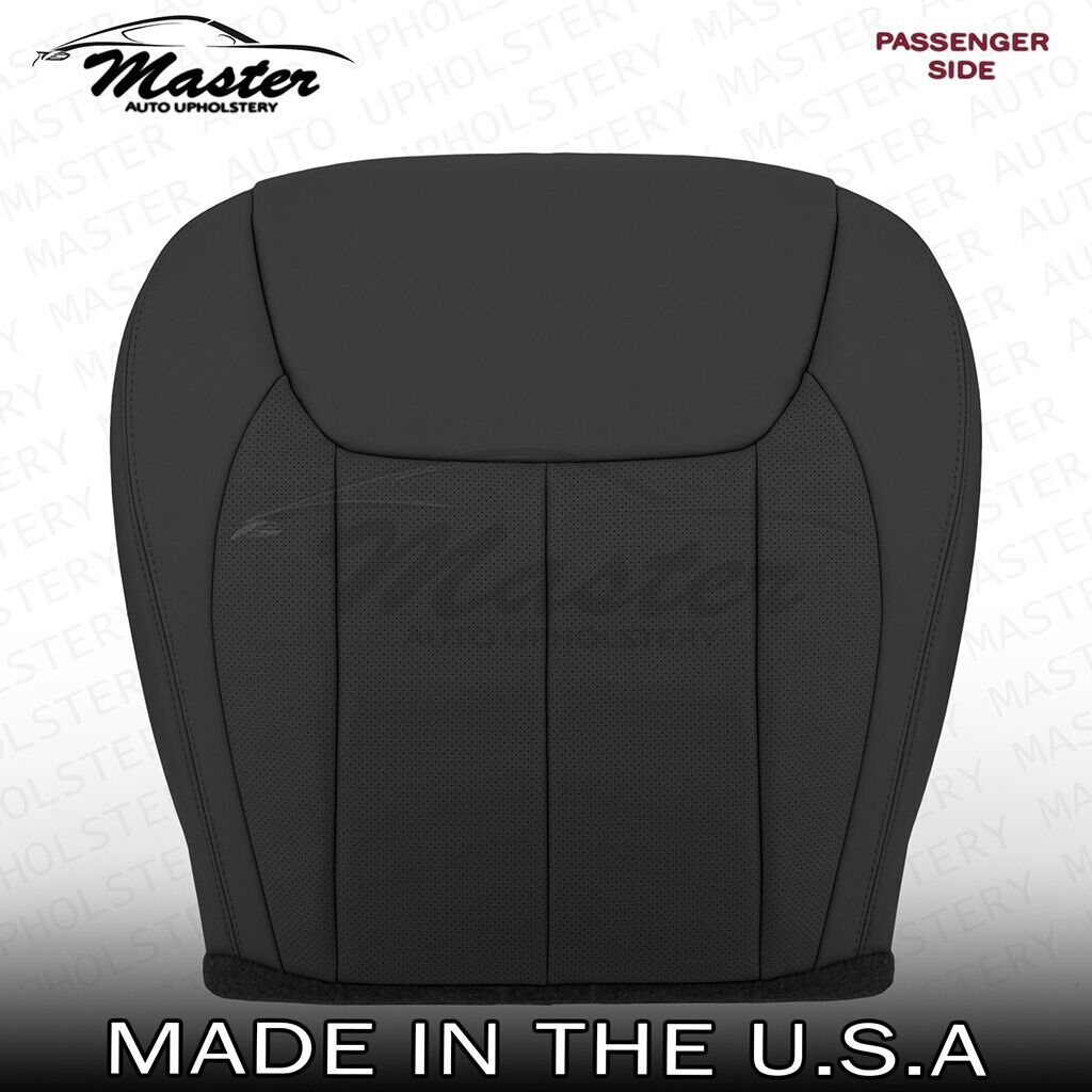 Black Leather Seat Cover For 2006 - 2011 Cadillac DTS PASSENGER Lower Perforated