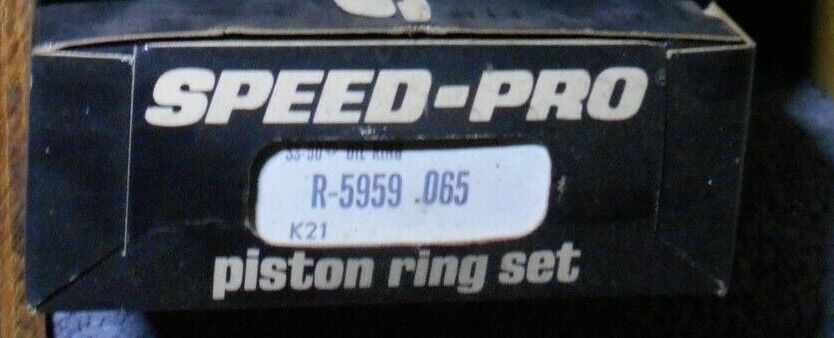 Speed-Pro Piston Rings .065 for 1967-77 Chevrolet 302,327,350 Race Engines