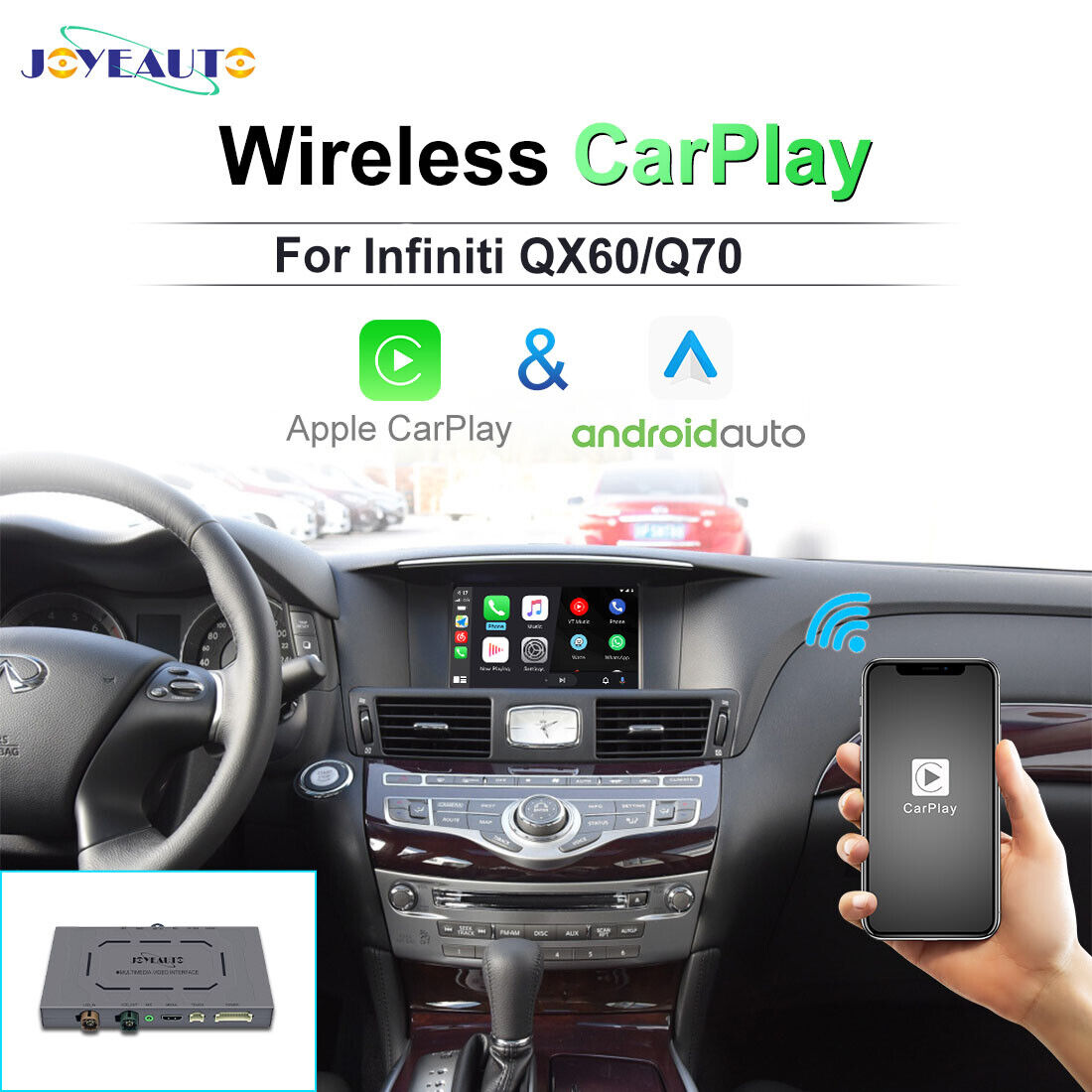 For Infiniti Wireless Apple Carplay 2015-2019 Q70 QX60 Retrofit Kit Android Auto