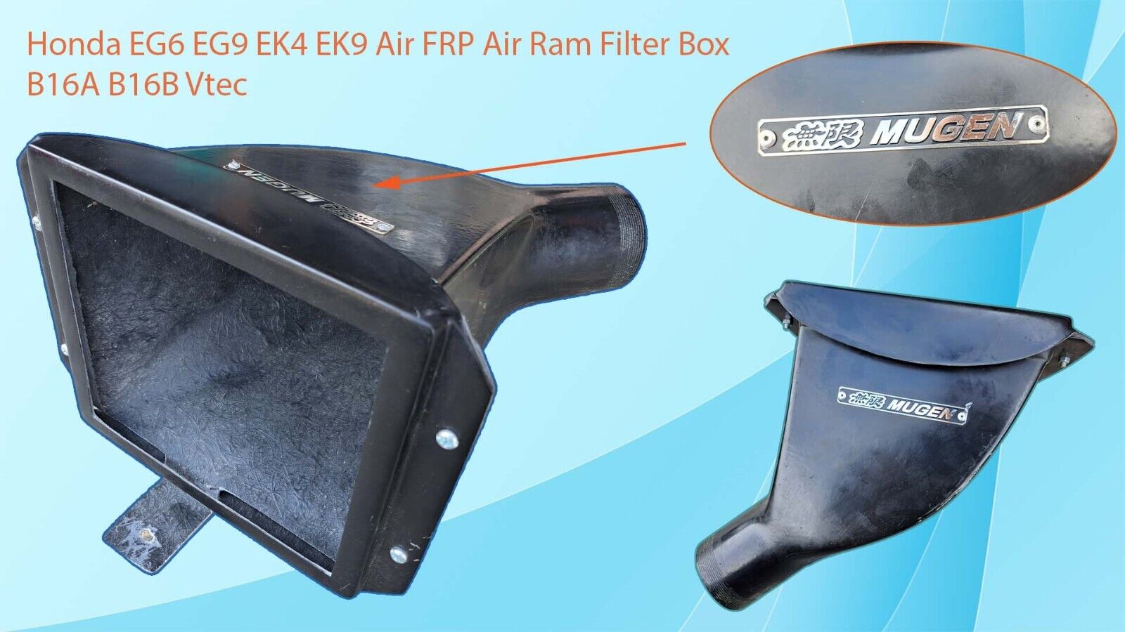 Air Filter Box Mugen Style Airbox For Honda Civic EG6 EG9 EK4 EK9 FRP B16A 92-00