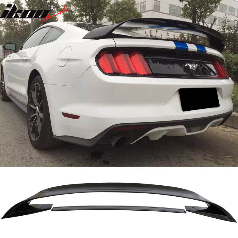 Fits 15-23 Ford Mustang GT350 GT350R Style Trunk Spoiler - Gloss Black ABS
