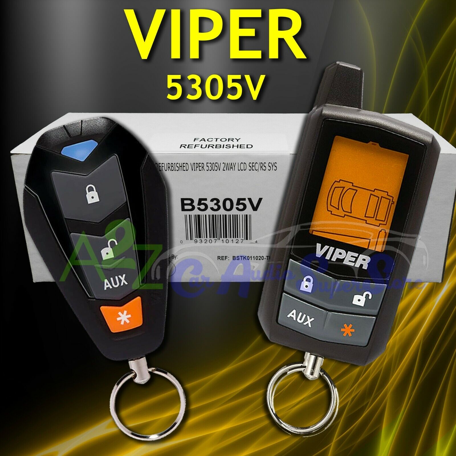 VIPER 5305V 2 WAY LCD VEHICLE CAR ALARM KEYLESS ENTRY REMOTE START SYSTEM