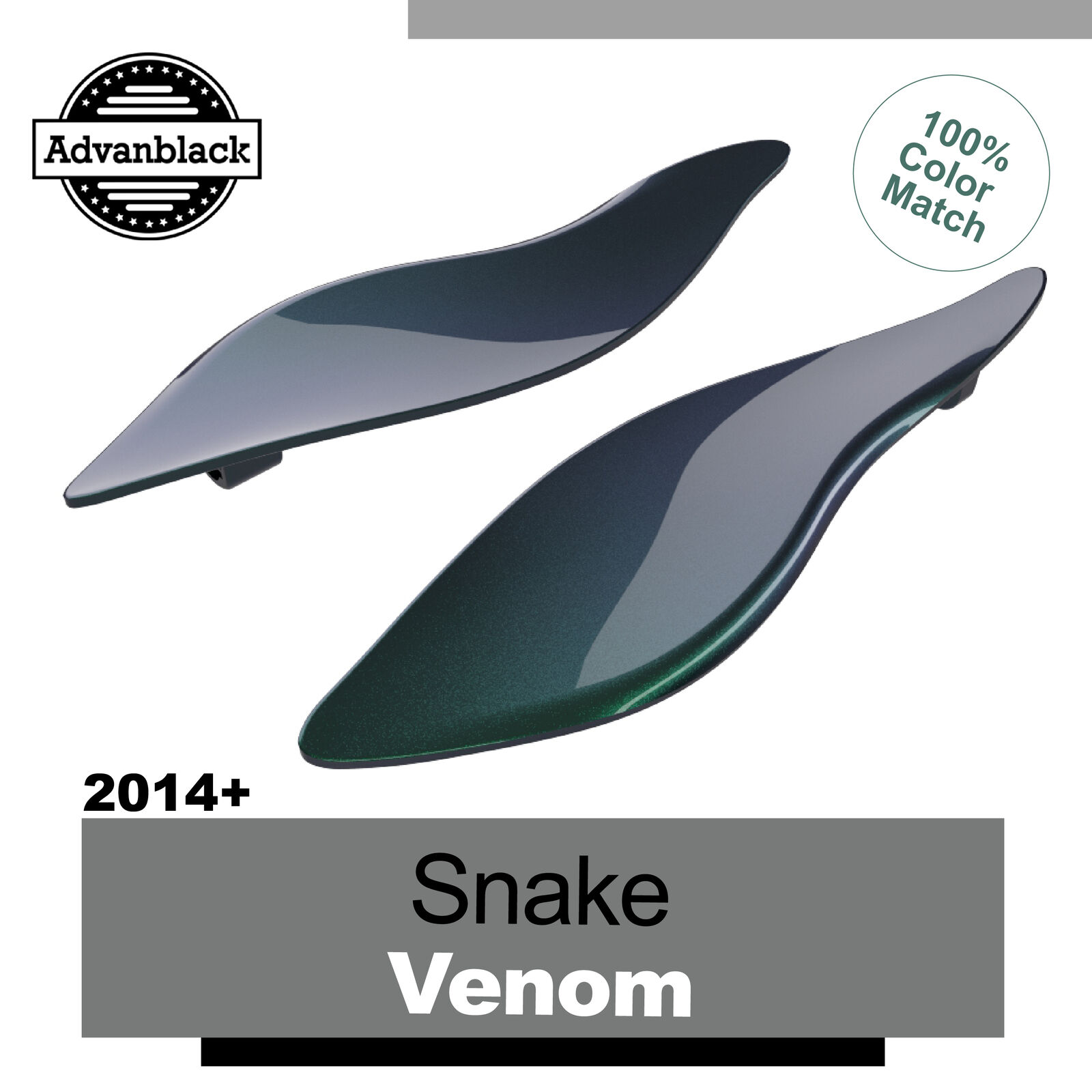 Snake Venom Adjustable Fairing Air Deflectors For Harley Street Glide 2014+