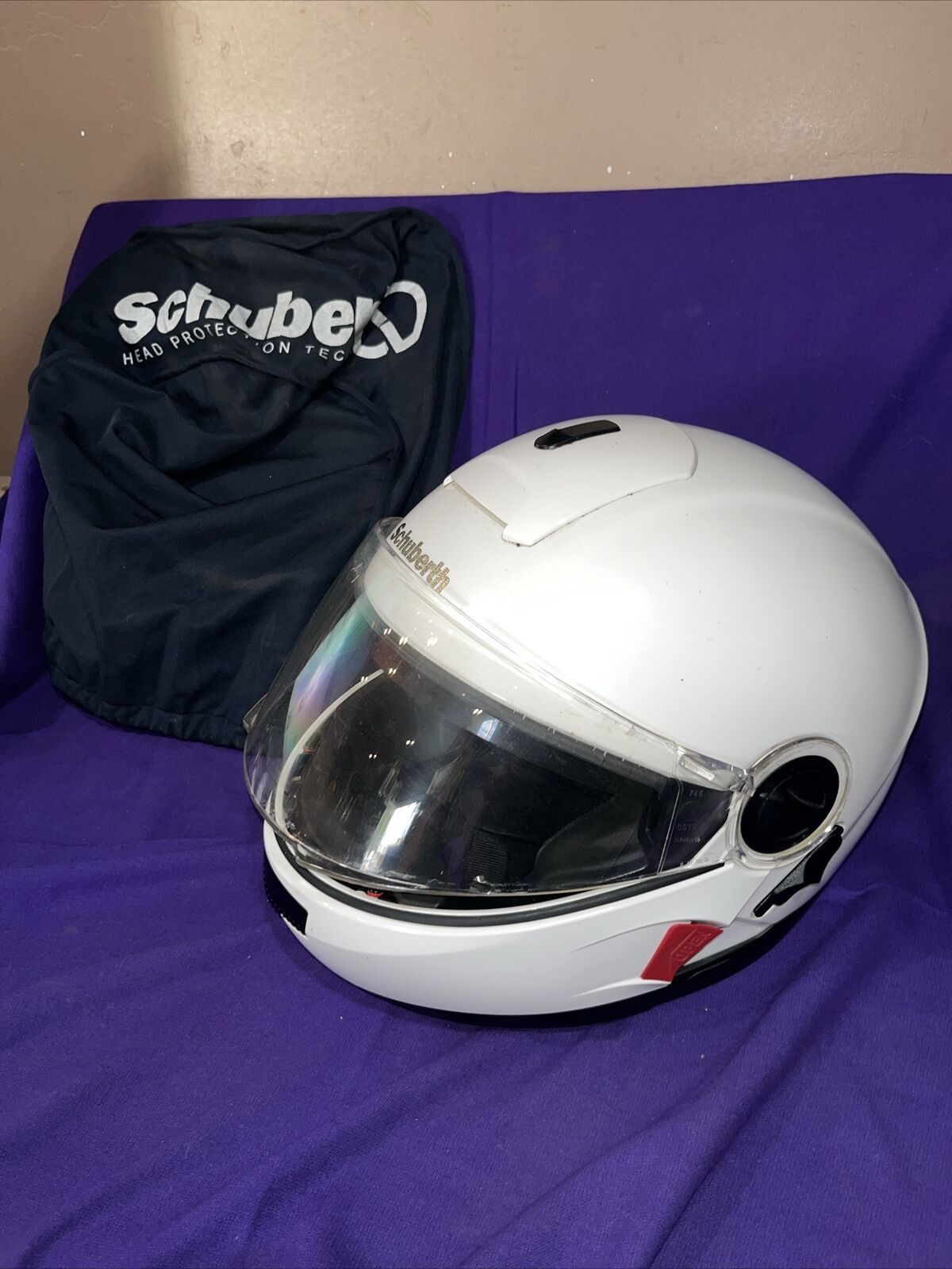 Schuberth C2 Modular Motorcycle Helmet White 69/61 Made In Germany Size XL