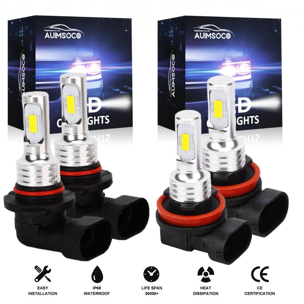 For 2011-2013 Dodge Durango Sport Utility 4-Door LED Headlight Bulbs High/Low 4x