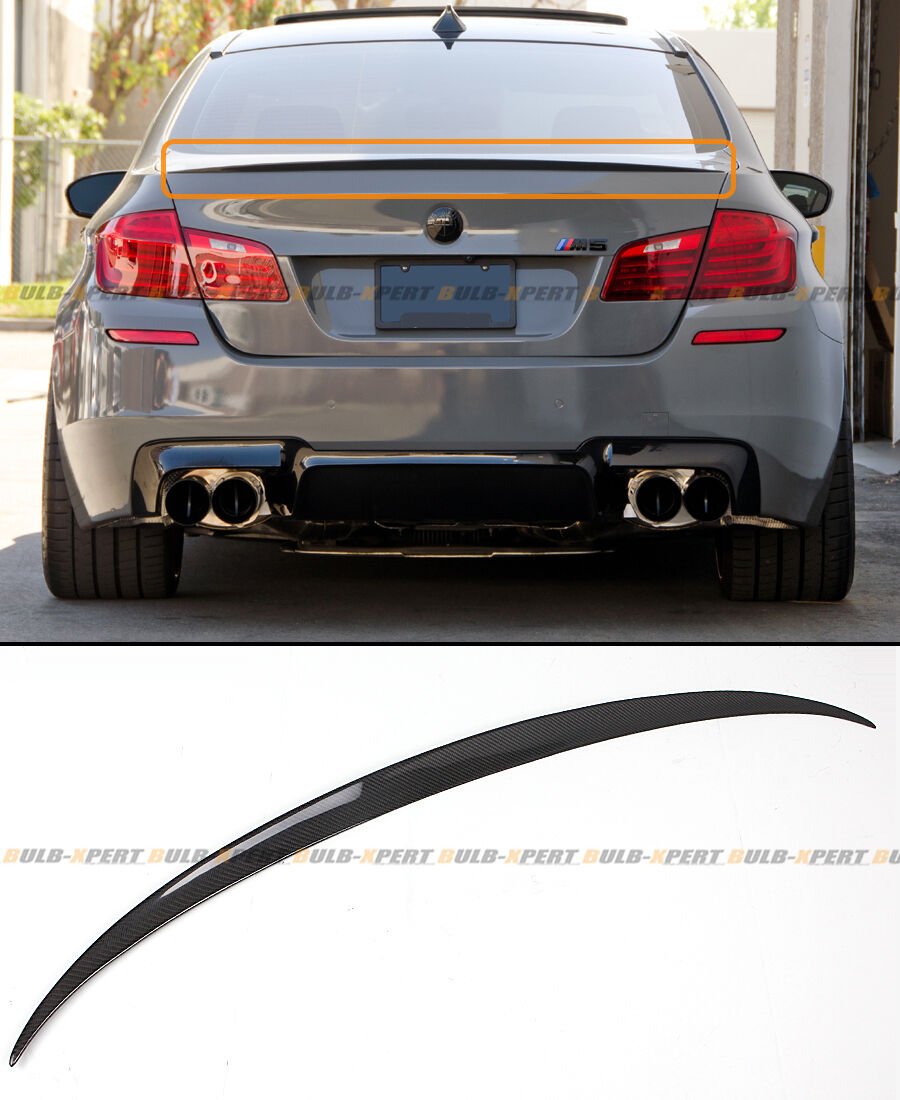 For 11-16 BMW F10 5 Series 535i 528i Carbon Fiber M5 OE Style Trunk Spoiler Wing