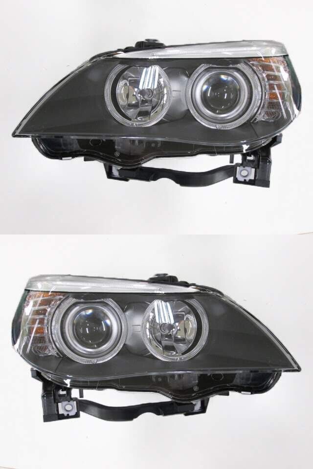For 2008-2010 BMW 5 Series Headlight Halogen Set Driver and Passenger Side