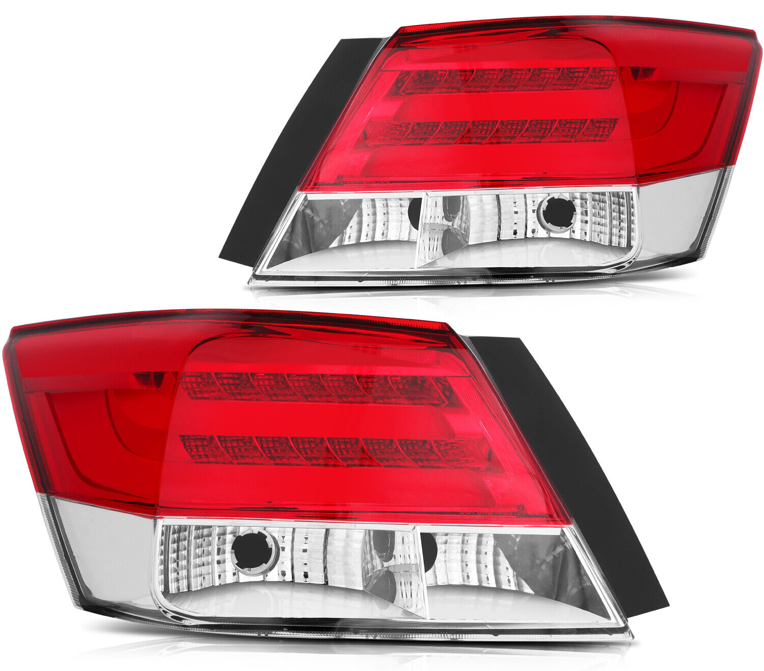 For 2008-2012 Honda Accord Sedan Taillight Assembly Red Housing Brake Lamps New